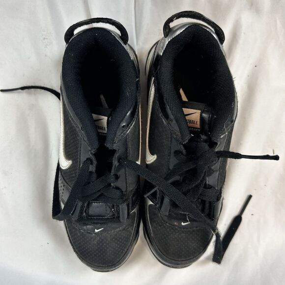 Nike  Shark Football Cleats Shoe 396262-001 Black Youth Size 2.5y - Picture 4 of 8